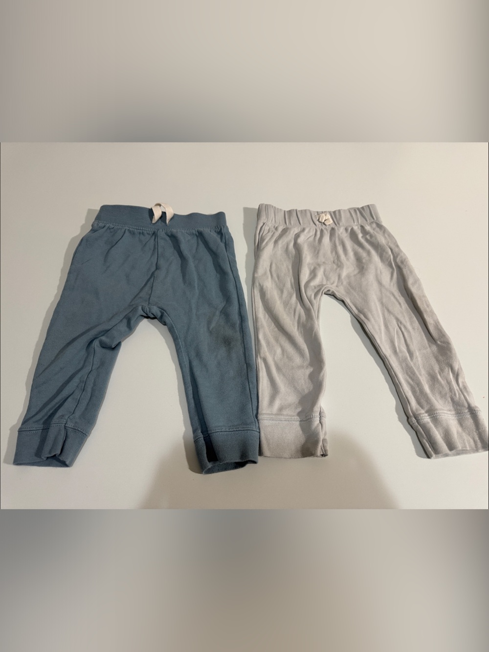 Carter's Cotton Pull-On Joggers - Blue and Light Gray